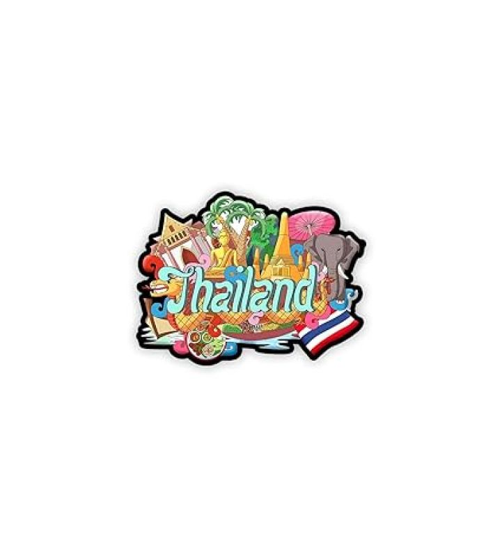 Indian State Theme Wooden Fridge Magnet  Magnet for Home Office Kitchen Refrigerator Door Stylish Decor Souvenir Gift  Indoor Decorative Gift Item (Thailand Fridge Manget)